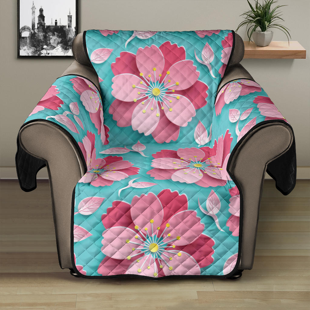 3D sakura cherry blossom pattern Recliner Cover Protector
