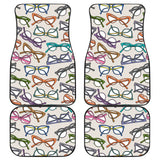 Sun Glasses Pattern Print Design 01 Front and Back Car Mats