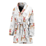 Chihuahua Bone Paw Pattern Women'S Bathrobe