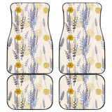 Lavender Modern Pattern Blackground Front And Back Car Mats