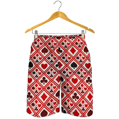 Casino Cards Suits Pattern Print Design 03 Men Shorts