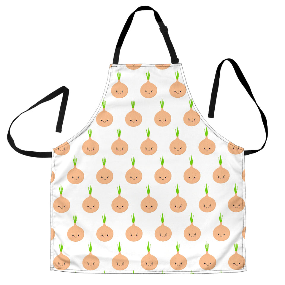 Cute Onions Smiling Faces Adjustable Apron