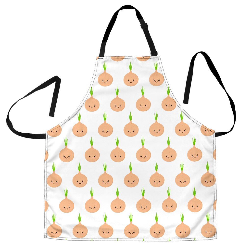 Cute Onions Smiling Faces Adjustable Apron
