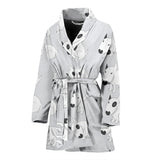 Bull Terrier Pattern Print Design 01 Women's Bathrobe