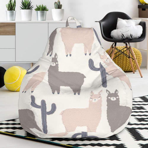 Llama Alpaca Pattern Bean Bag Cover