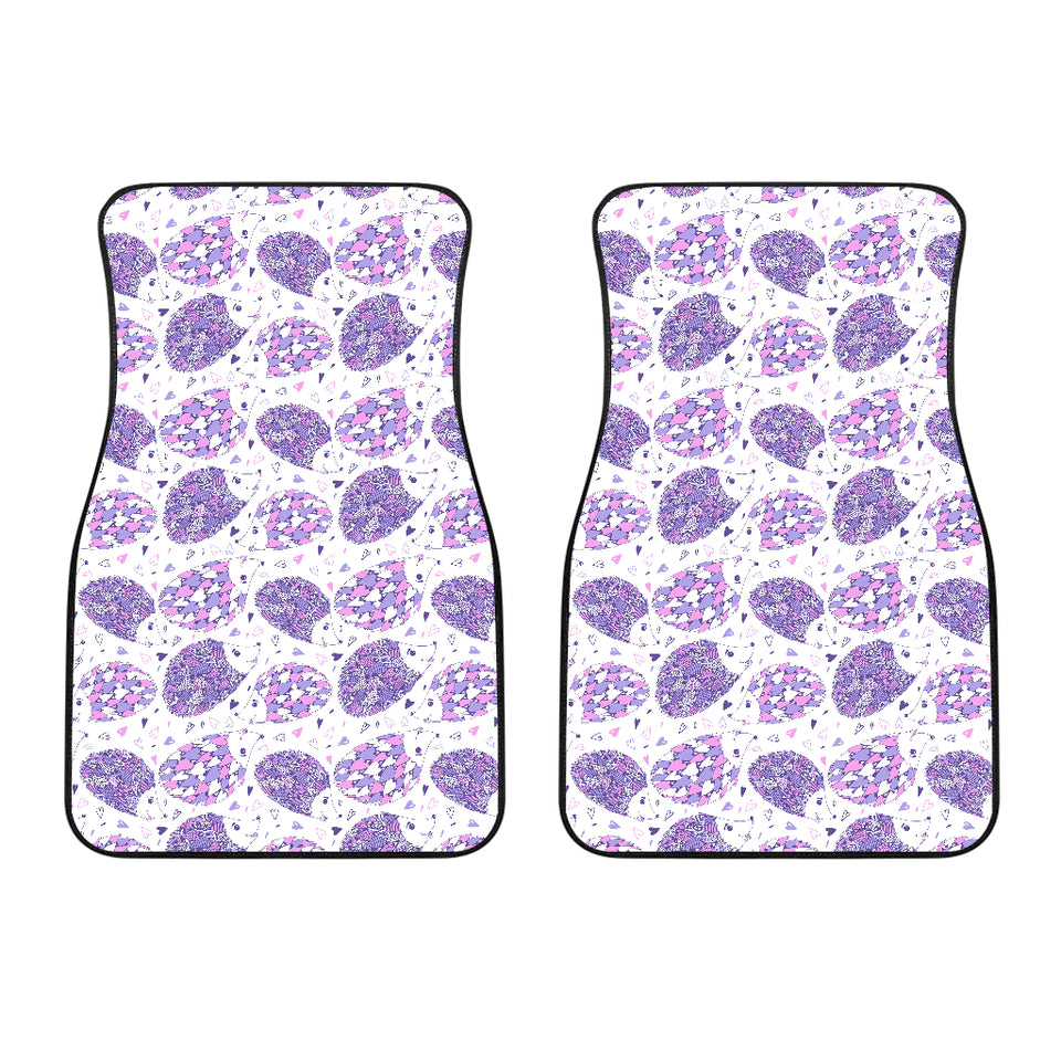 Hedgehog Pattern Print Design 05 Front Car Mats