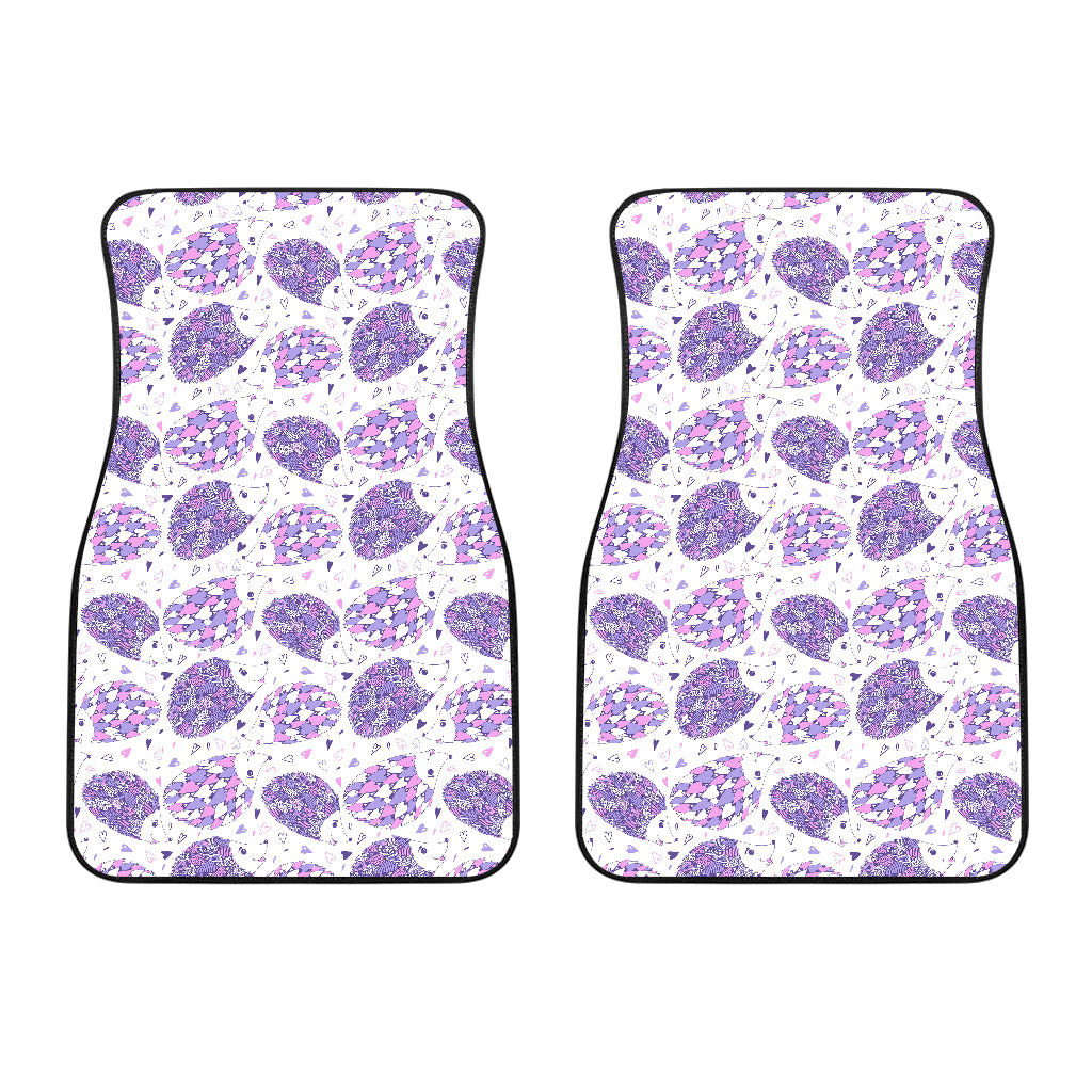Hedgehog Pattern Print Design 05 Front Car Mats