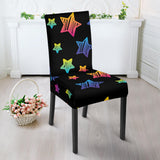 Colorful Star Pattern Dining Chair Slipcover