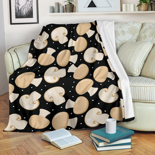 Champignon Mushroom Pattern Premium Blanket