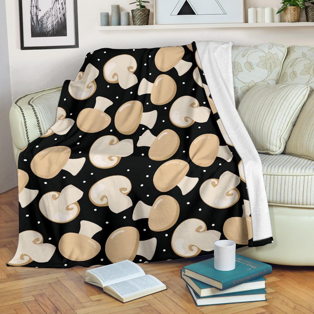 Champignon Mushroom Pattern Premium Blanket