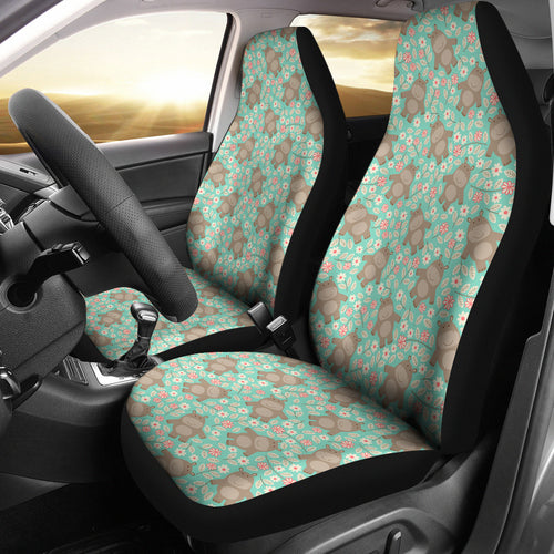 Hippopotamus Pattern Print Design 02 Universal Fit Car Seat Covers