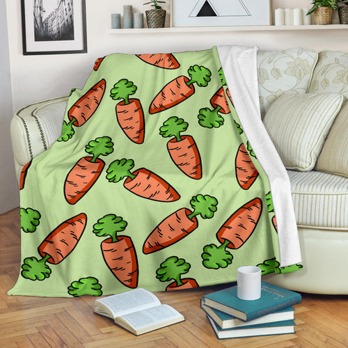 Carrot Pattern Print Design 05 Premium Blanket
