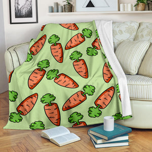 Carrot Pattern Print Design 05 Premium Blanket