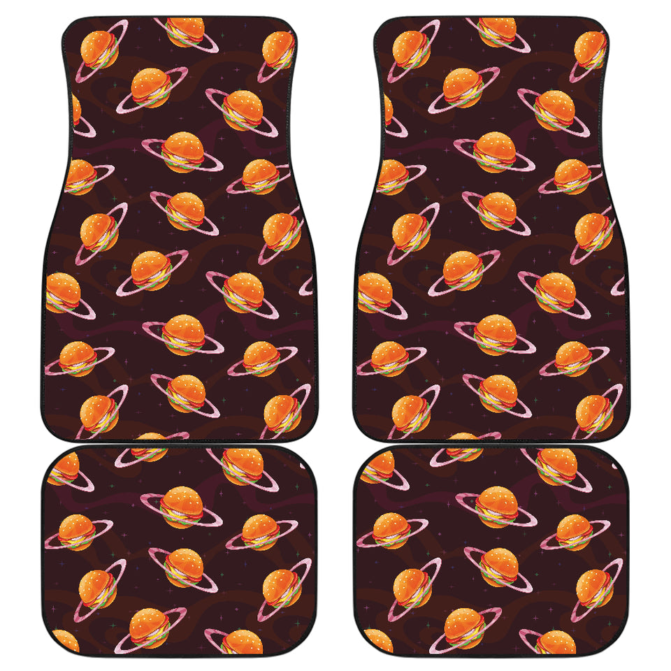 Hamburger Pattern Print Design 05 Front and Back Car Mats