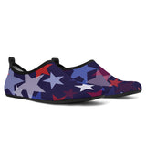 Red Blue Star Pattern Aqua Shoes