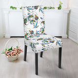 Peacock Feather Pattern Dining Chair Slipcover