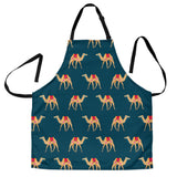 Camel Pattern Blue Blackground Adjustable Apron