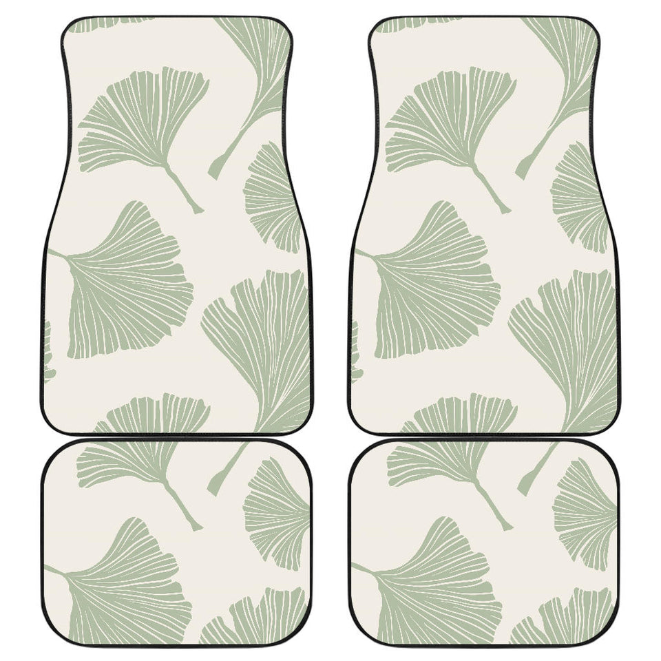 Ginkgo Leaves Pattern Front And Back Car Mats