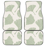 Ginkgo Leaves Pattern Front And Back Car Mats