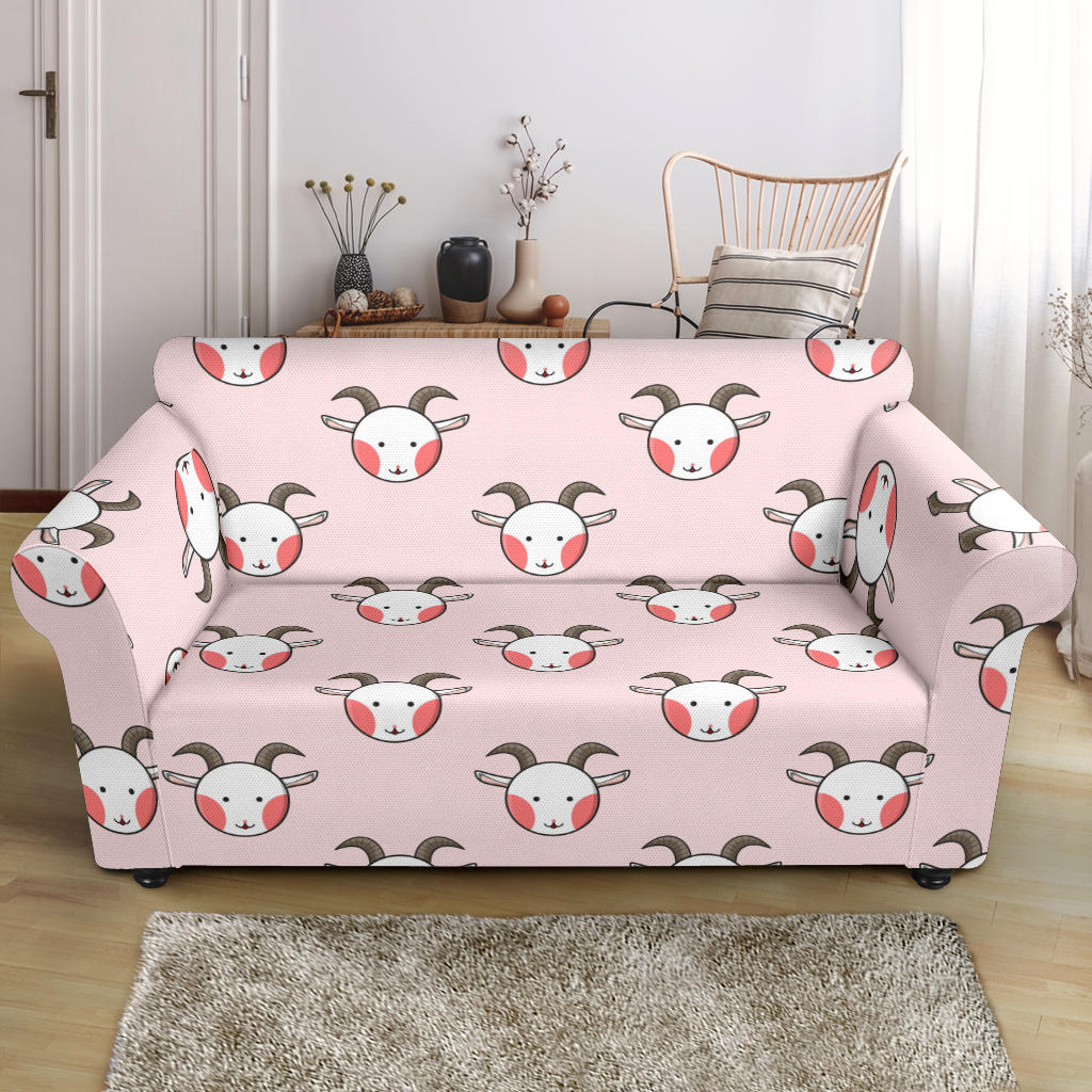 Cute Goat Pattern Loveseat Couch Slipcover