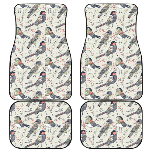 Pigeon Pattern Print Design 04 Front and Back Car Mats