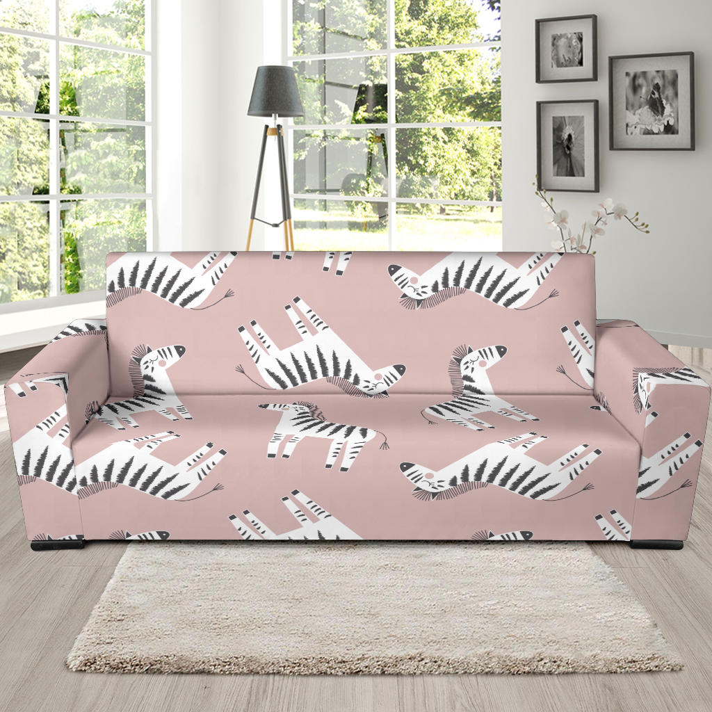 Cute Zebra Pattern Sofa Slipcover