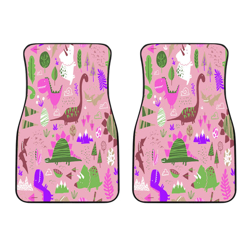 Purple Dinosaur Front Car Mats (Set Of 2)