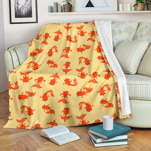 Goldfish Pattern Print Design 02 Premium Blanket