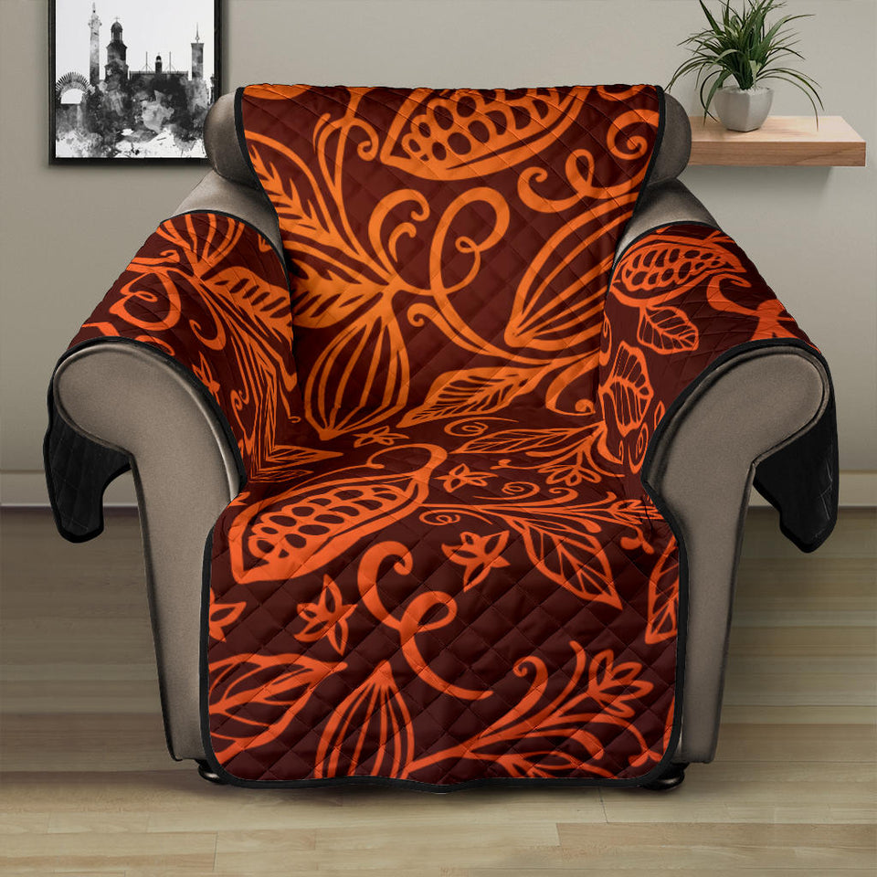 cocoa beans tribal polynesian pattern Recliner Cover Protector