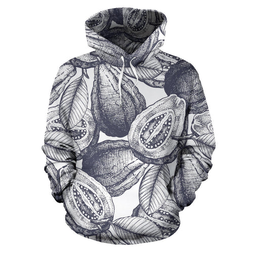 Guava Tropical Hand Drawn Pattern Men Women Pullover Hoodie