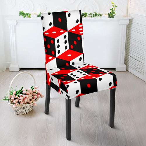 Dice Pattern Print Design 02 Dining Chair Slipcover