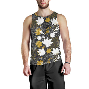 Beautiful gold autumn maple leaf pattern Men Tank Top