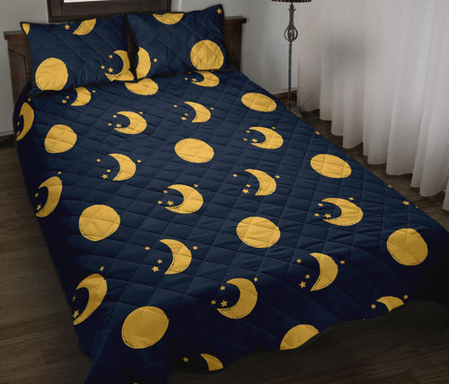 Moon star pattern Quilt Bed Set
