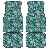 Elephants Jungle Pattern Front And Back Car Mats