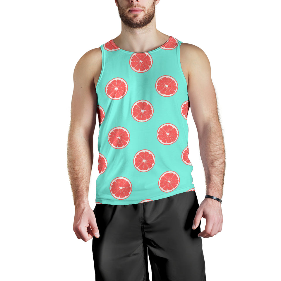 Grapefruit green background Men Tank Top