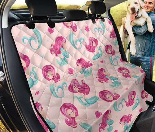 Cute Little Mermaid Pattern Dog Car Seat Covers