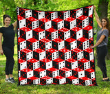 Dice Pattern Print Design 02 Premium Quilt