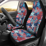 Hand Drawn Colorful Starfish  Universal Fit Car Seat Covers