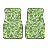 Canabis Marijuana Weed Pattern Print Design 01 Front Car Mats