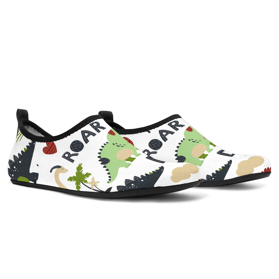 Cute Dinosaurs Pattern Aqua Shoes