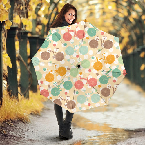 Bicycle Pattern Print Design 01 Umbrella
