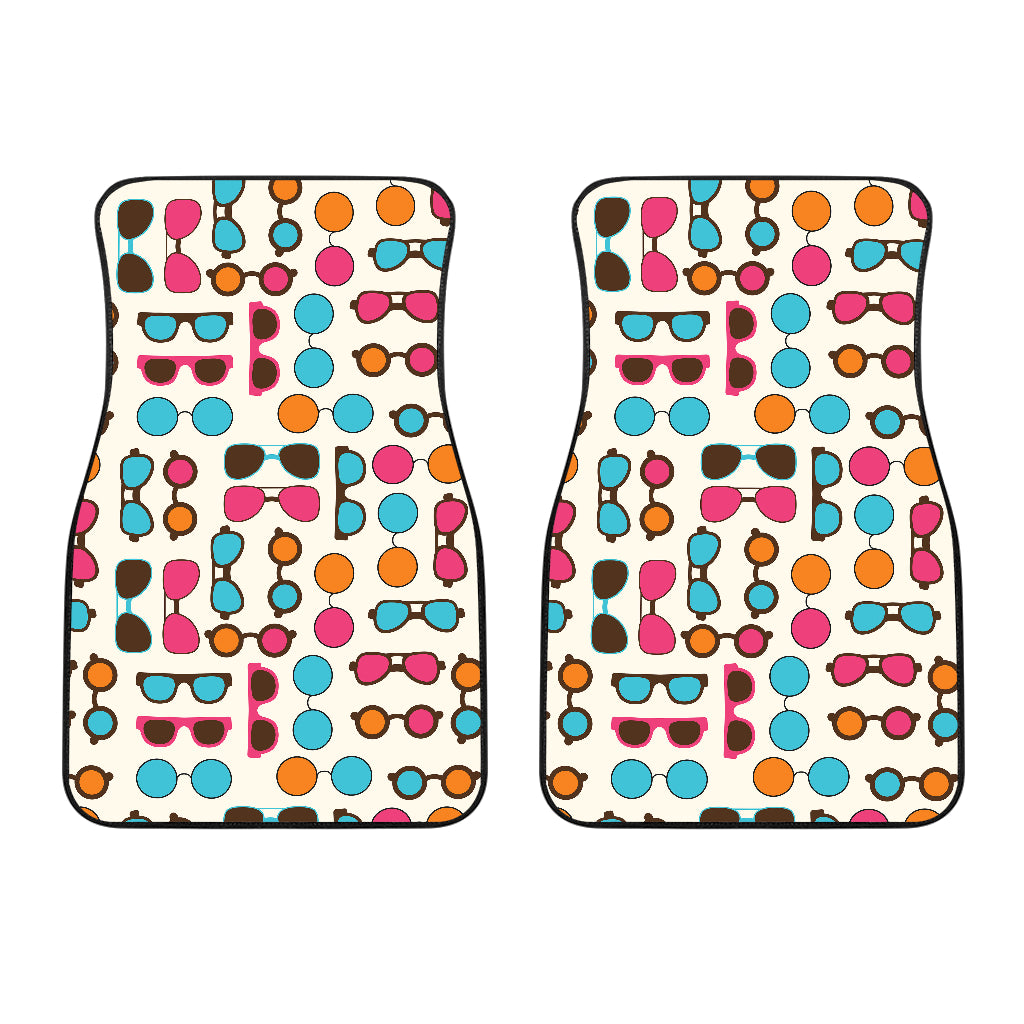 Sun Glasses Pattern Print Design 03 Front Car Mats