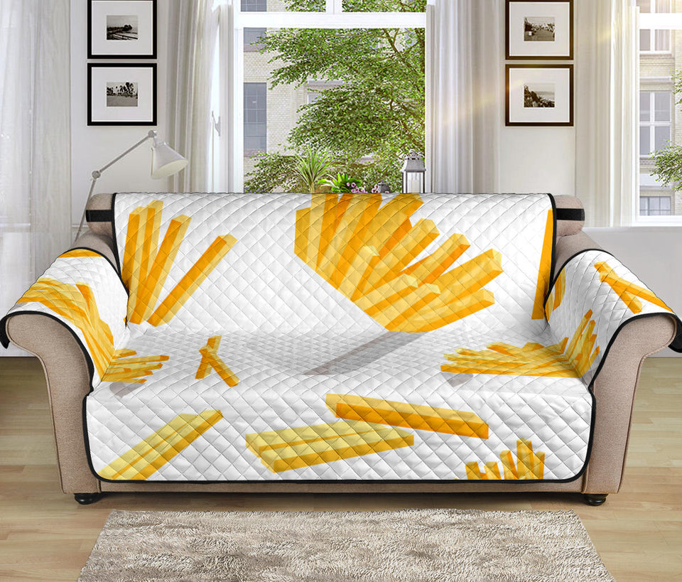 French fries white paper box pattern Sofa Cover Protector