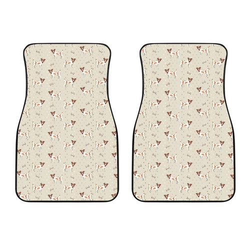 Jack Russel Pattern Print Design 02 Front Car Mats