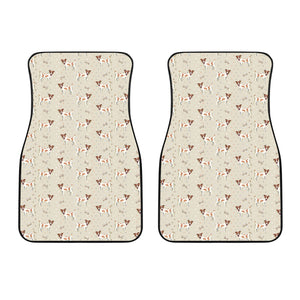 Jack Russel Pattern Print Design 02 Front Car Mats