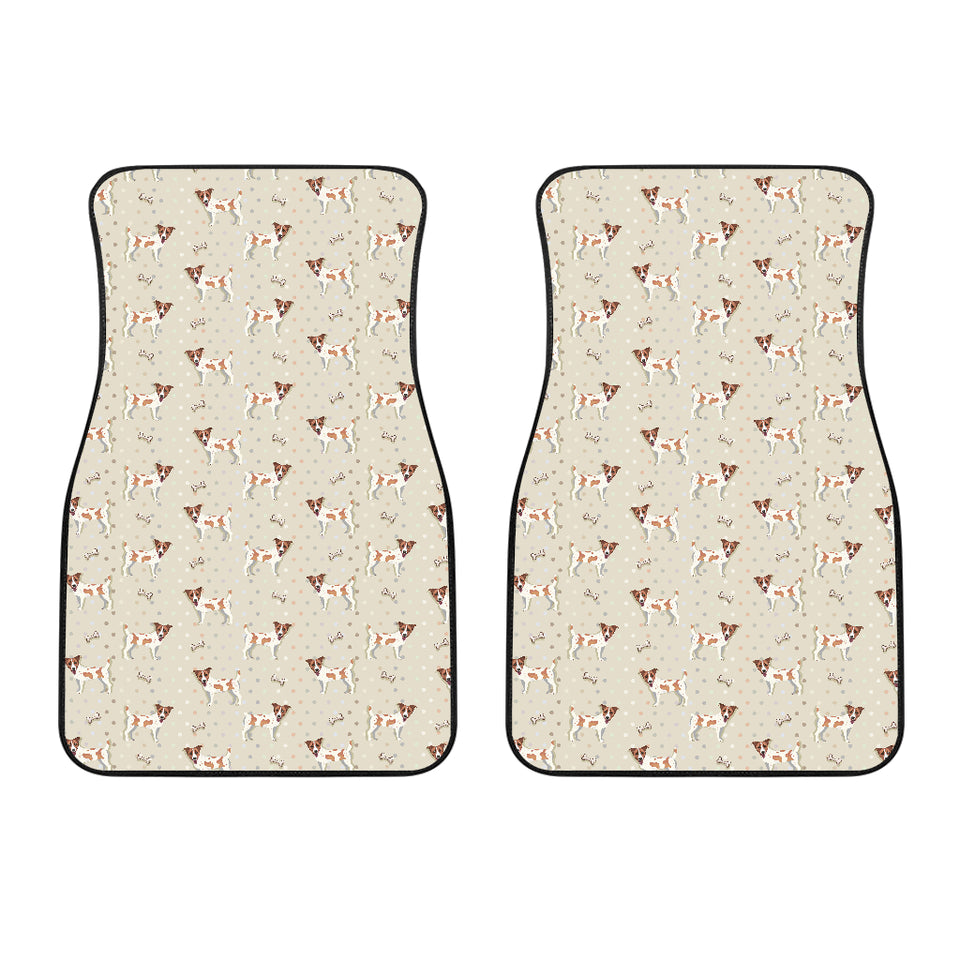 Jack Russel Pattern Print Design 02 Front Car Mats