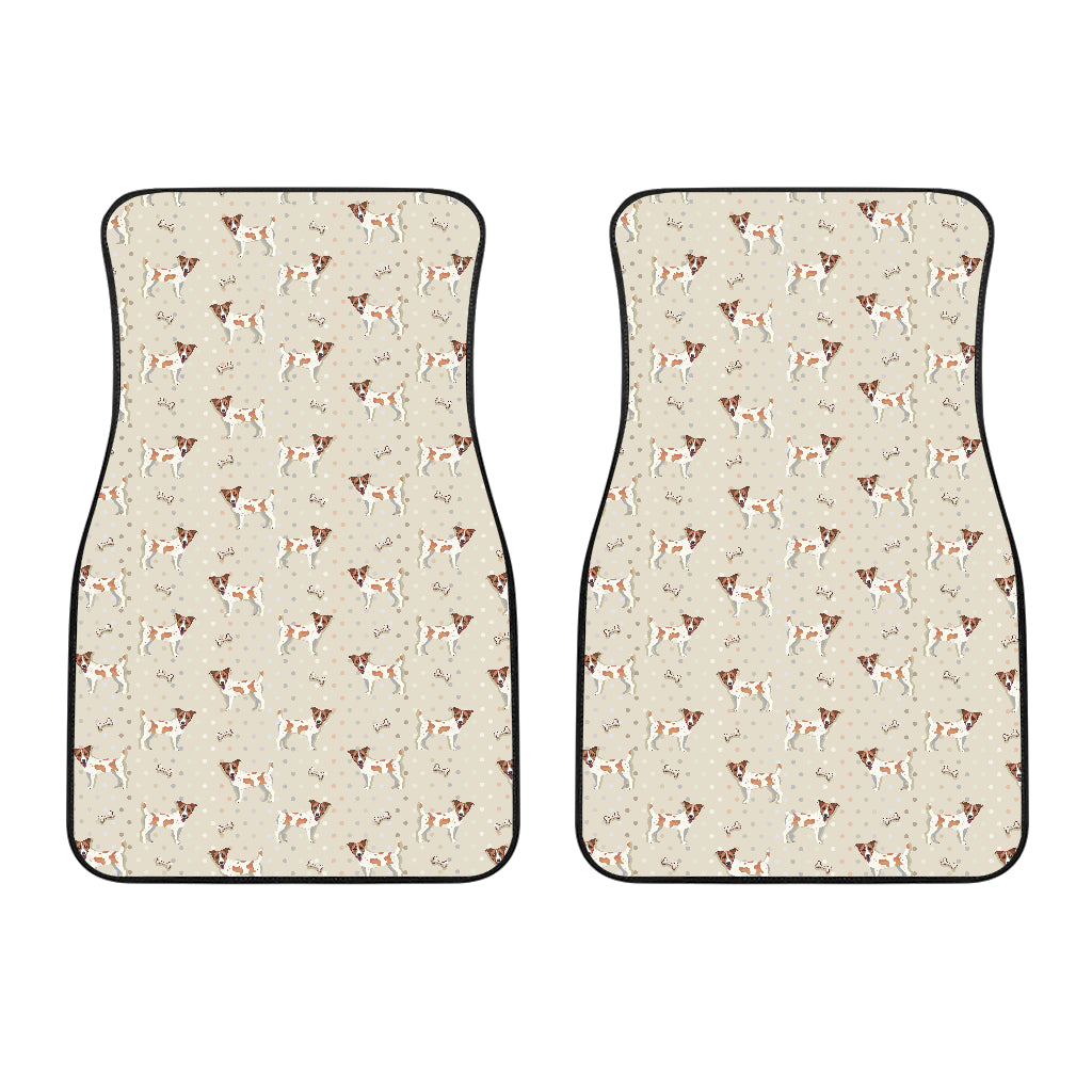 Jack Russel Pattern Print Design 02 Front Car Mats