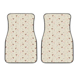 Jack Russel Pattern Print Design 02 Front Car Mats