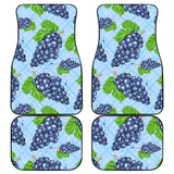 Watercolor Grape Pattern Front And Back Car Mats