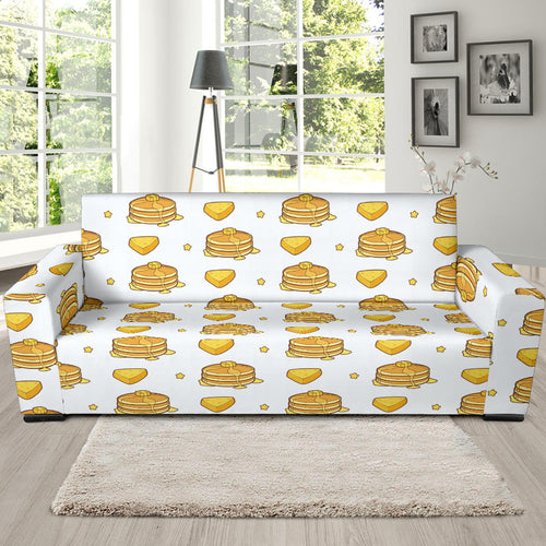 Pancake Pattern Print Design 03  Sofa Slipcover